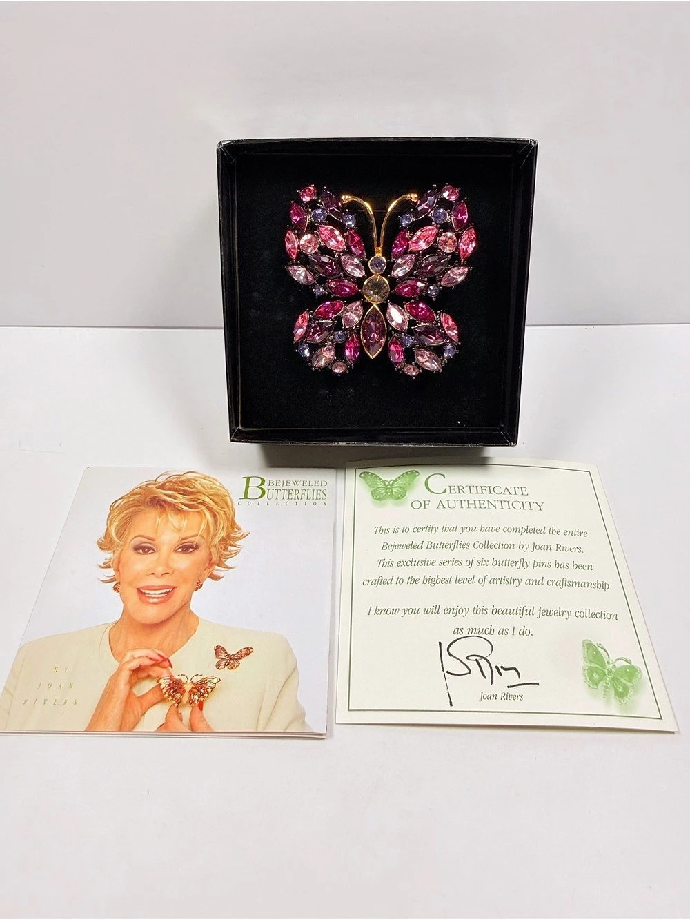 Joan Rivers Bejeweled Butterflies Collection Butterfly Brooch Butterfly Brooch